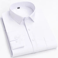 Men's Long Sleeve Plaid Stripe Shirt With Single Pocket For All Seasons