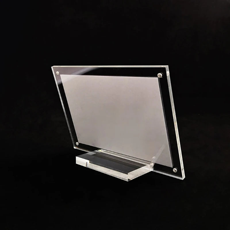 Acrylic Desktop Display Frame Transparent Photo Frame Poster Display Stand Postcard Certificates Price Tags Display Frame - Buy online at  Vibe In Cart.