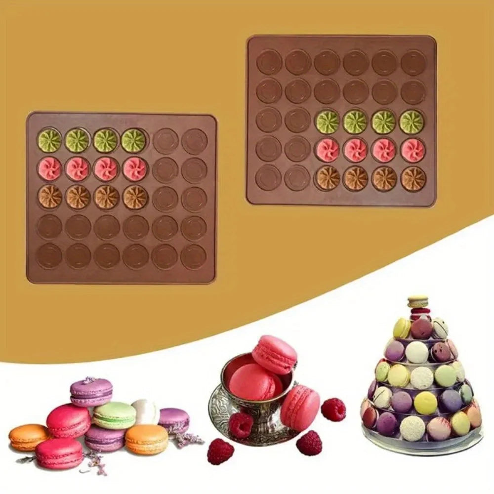 Holes Non-Stick Silicone Macaron Macaroon Pastry Oven Baking Mould Sheet Mat Diy Mold Useful Tools DIY Cake Bakeware Mold - Buy online at  Vibe In Cart.