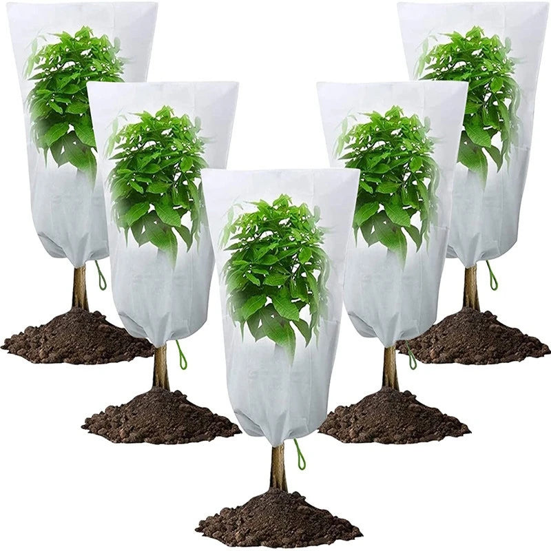 1/3Pcs Plant Covers Freeze Protection Non-woven Fabric Frost Cloth Plants Jacket Drawstring Tree Cover for Outdoor Plants - Buy online at  Vibe In Cart.