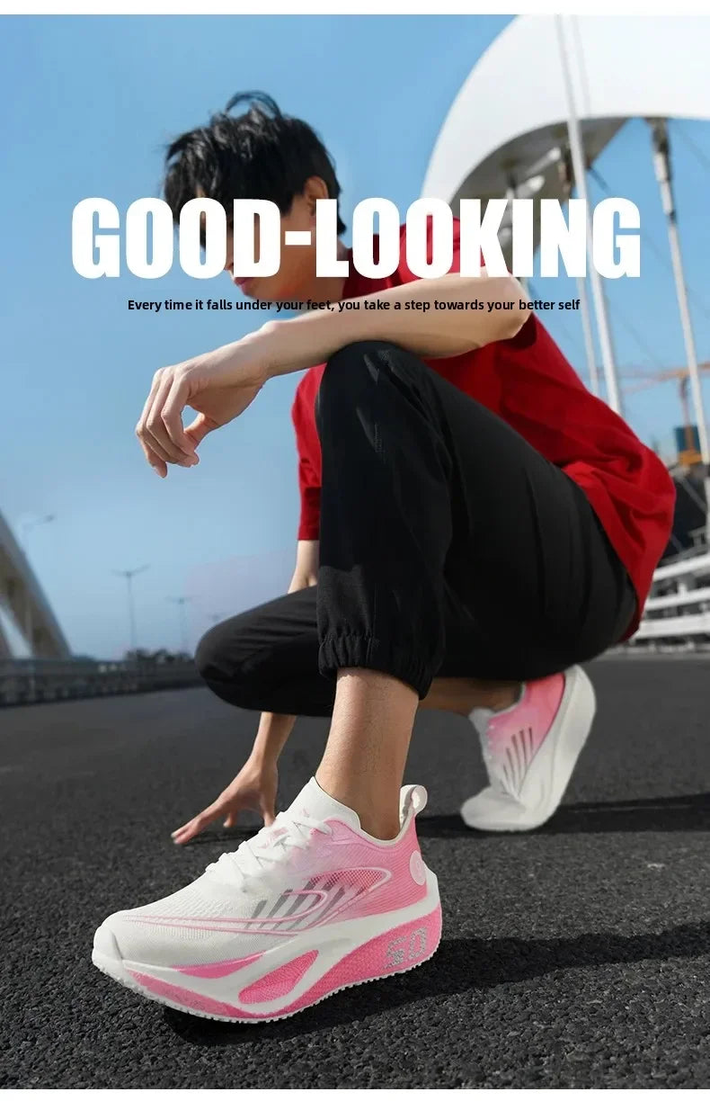 Unisex Running Shoes with Air Mesh Upper and Rubber Outsole