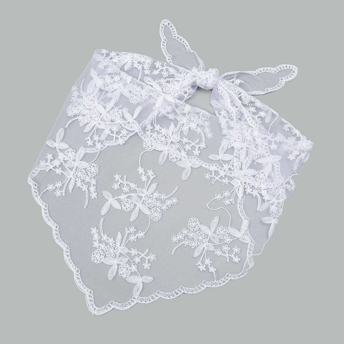 Adult Women's Triangular Lace Polyester Hair Scarf Accessory