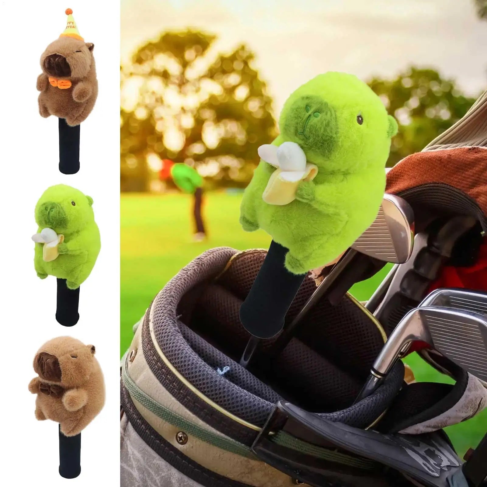 Capybara Shape Golf Club Head Covers Plush Animal Capybara Golf Driver Headcover Putting Green Head Protective Case Supplies - Buy online at  Vibe In Cart.