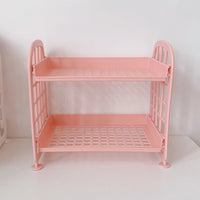 Multi-Functional Plastic Desk Organizer Shelf with Storage, 21x13.7x19.8cm