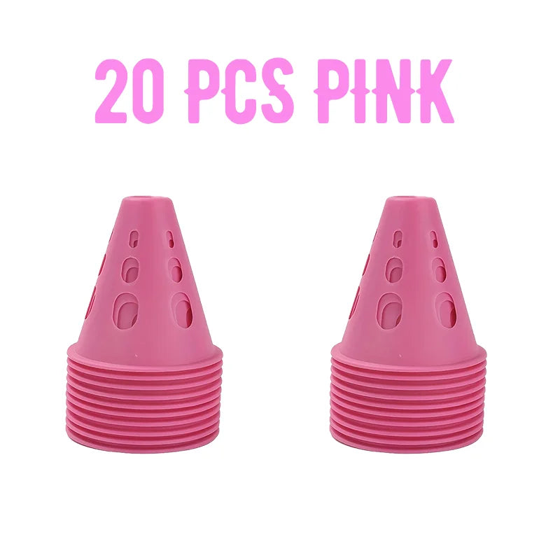 Colorful Windproof PVC Marker Cones for Soccer Training, 20/40/60 Pack