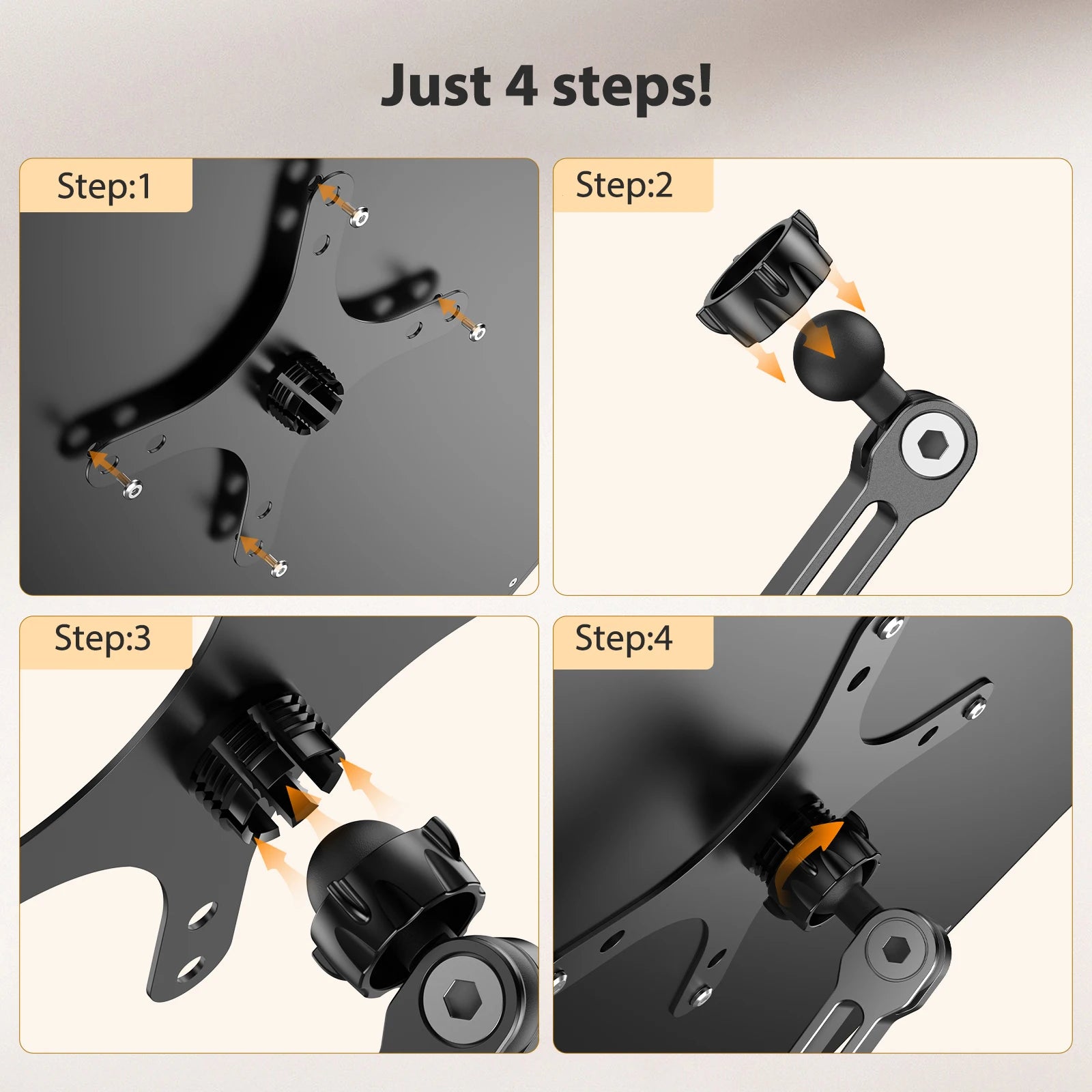 Adjustable VESA Mount Monitor Stand for 12-22 Inch Screens with 360 Degree Rotation