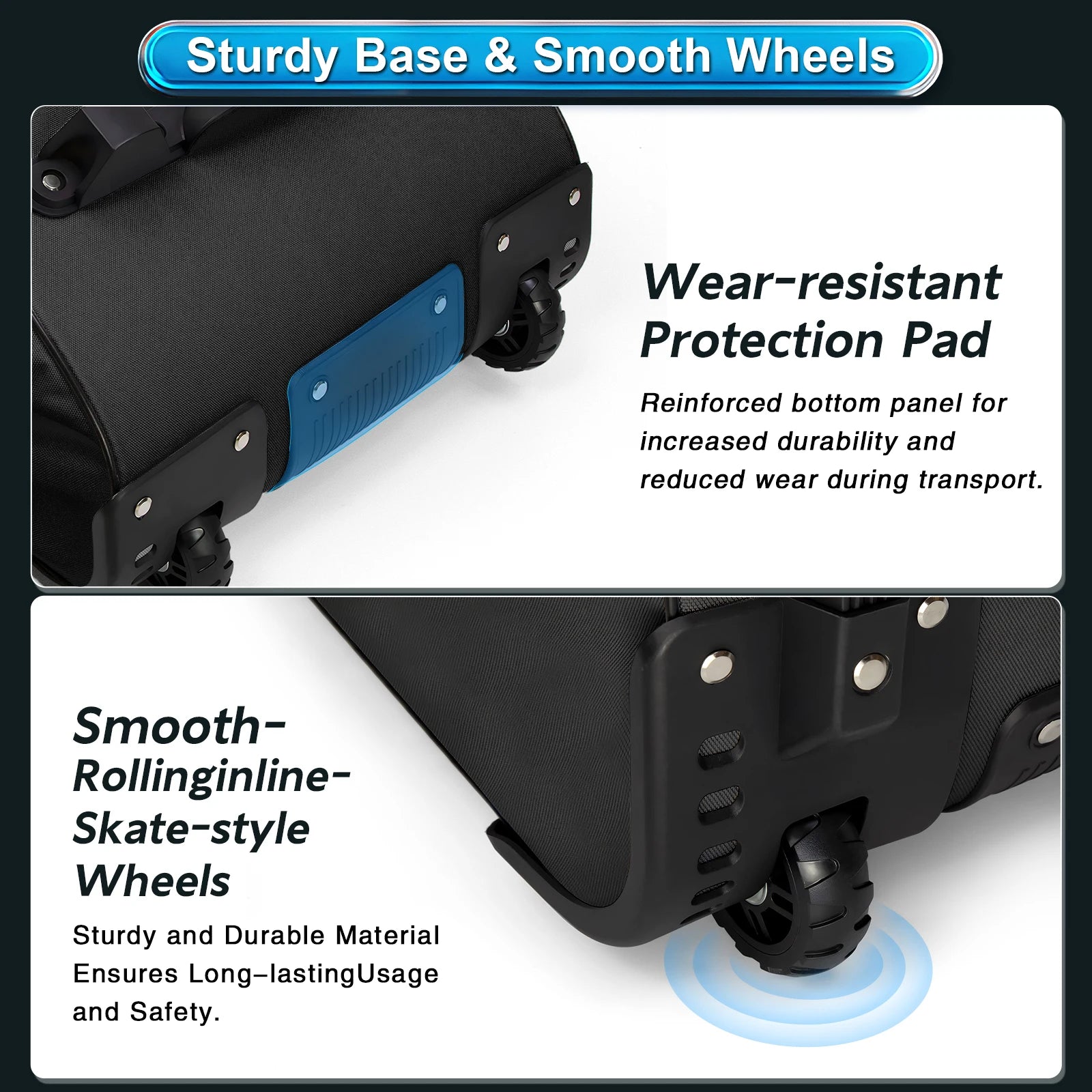 Golf Travel Bag Heavy Duty With Wheels 900D Polyester Foldable