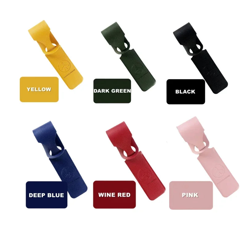 PU Leather Luggage Tag for Suitcase and Travel, 1 Piece