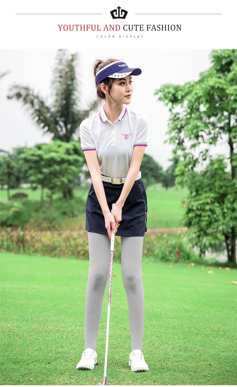 PGM Breathable Female Legging Stocking Sunscreen Women Golf Pants Ice Silk High Elastic Stocking Outdoor Thin Long Leg Sock