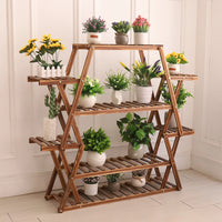 Extra Large Multi Tier Wood Flower Rack Plant Stand Bonsai Shelf Indoor Outdoor - Buy online at  Vibe In Cart.