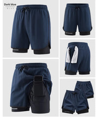 Men Running Shorts Gym Sports 2 in 1 Quick Dry Workout Training Gym Fitness Jogging Short Sweatpants Summer Hot Men Sportswear - Buy online at  Vibe In Cart.