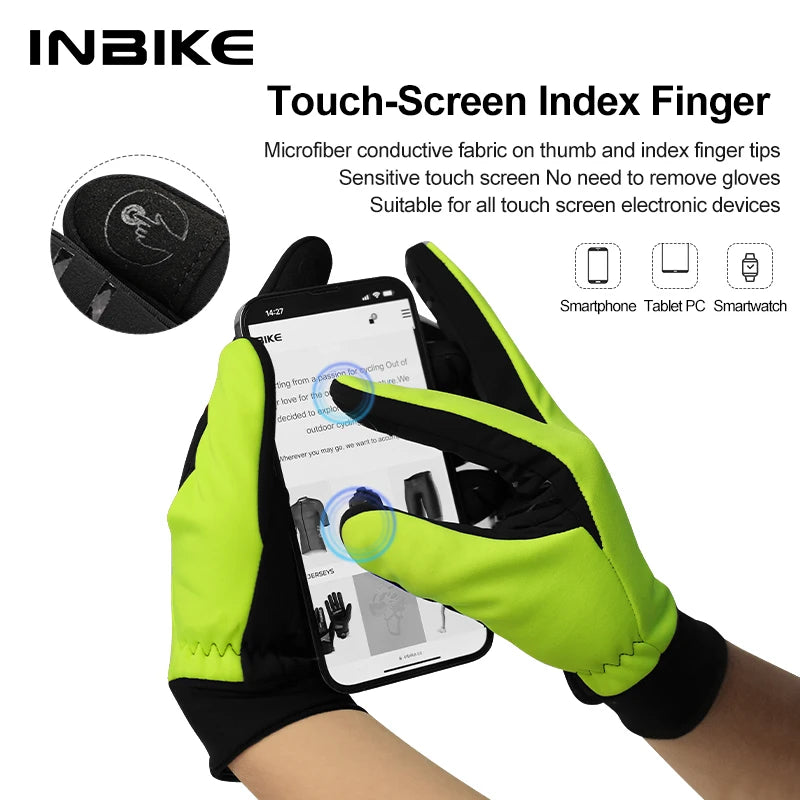 INBIKE Winter Cycling Gloves for Men Women Warm Fleece Biking Glove for Riding Bicycle Gloves Waterproof Touchscreen Accessories - Buy online at  Vibe In Cart.