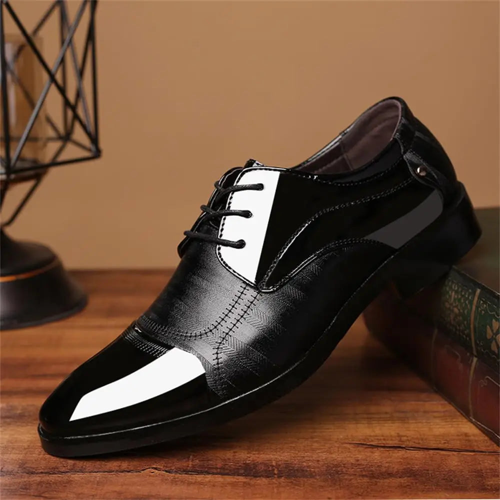 Men's Dress Shoes Business Oxfords Patent Leather Dress Shoes Classic Loafers Formal Derby Shoes For Men - Buy online at  Vibe In Cart.