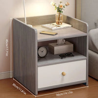 Bedside Table with Drawer Storage Nightstand Bed Sideboard Bedroom Furniture Multi-Layer Storage Cabinet Small Simple Desk - Buy online at  Vibe In Cart.