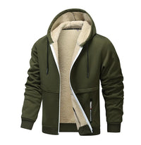 Sherpa Lined Men's Winter Jacket, Thickened Workwear Men Hooded Coat, Outdoor Casual Warm Fleece Jackets For Man - Buy online at  Vibe In Cart.
