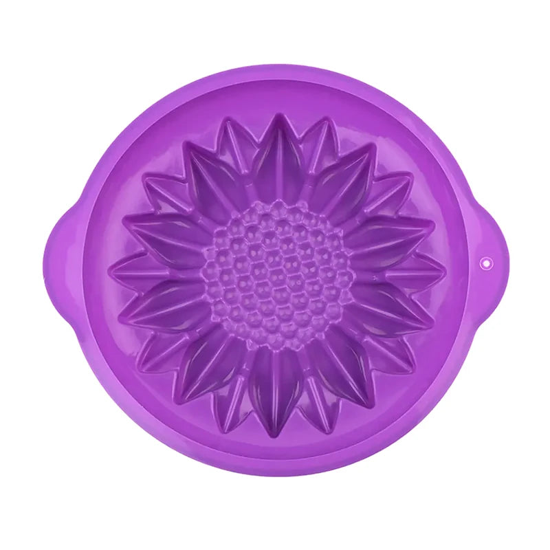 Sunflower Silicone Mold Cake Flower Pan 10Inch Cake Bakeware Baking Tools Round Bread Loaf Pizza Toast With Anti-scalding Handle - Buy online at  Vibe In Cart.