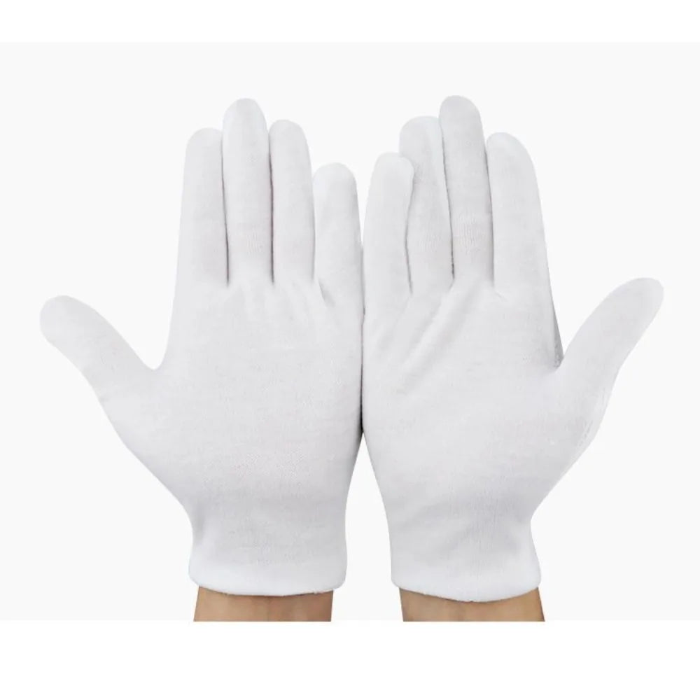 5Pair White Cotton Gloves Full Finger Men Women Waiters/drivers/Jewelry/Workers Mittens Sweat Absorption Gloves Hands Protector - Buy online at  Vibe In Cart.