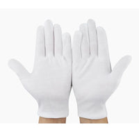5Pair White Cotton Gloves Full Finger Men Women Waiters/drivers/Jewelry/Workers Mittens Sweat Absorption Gloves Hands Protector - Buy online at  Vibe In Cart.
