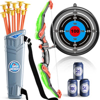 Kids Bow and Arrow Set, LED Light Up Archery Toys Set for Kids Ages 4-8 8-12, with 10 Suction Cup Arrows, Target & Quiver, Boys - Buy online at  Vibe In Cart.