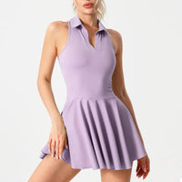 Women's High Stretch Tennis Dress with Shorts and Tummy Control
