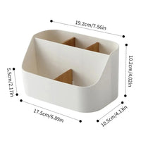 Partitioned Office Storage Box With 5 Compartments And Detachable Dividers