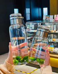 2L Large Capacity Glass Water Bottle Transparent Milk Juice Cup Outdoor Portable Leakproof Drinkware Tea Water Glass Bottle 2L - Buy online at  Vibe In Cart.