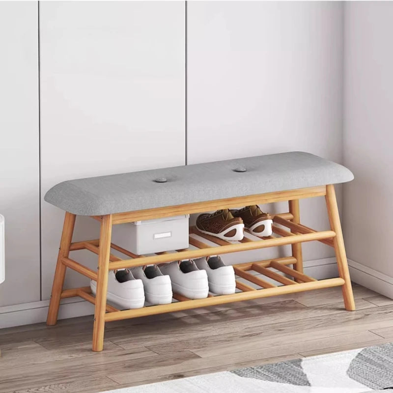 Shoe changing stool, simple doorstep stool for home use, soft cushioned stool, integrated shoe rack for entry, storage rack - Buy online at  Vibe In Cart.