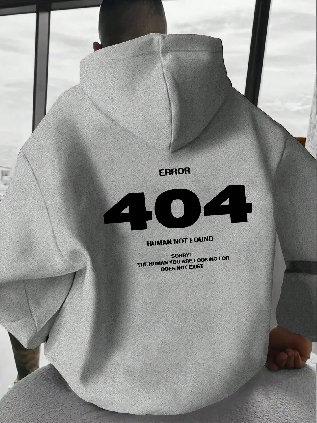 Men's hip-hop hoodie Error 404 Human Not Found Men's hoodie with number print hoodie Sweatshirt - Buy online at  Vibe In Cart.