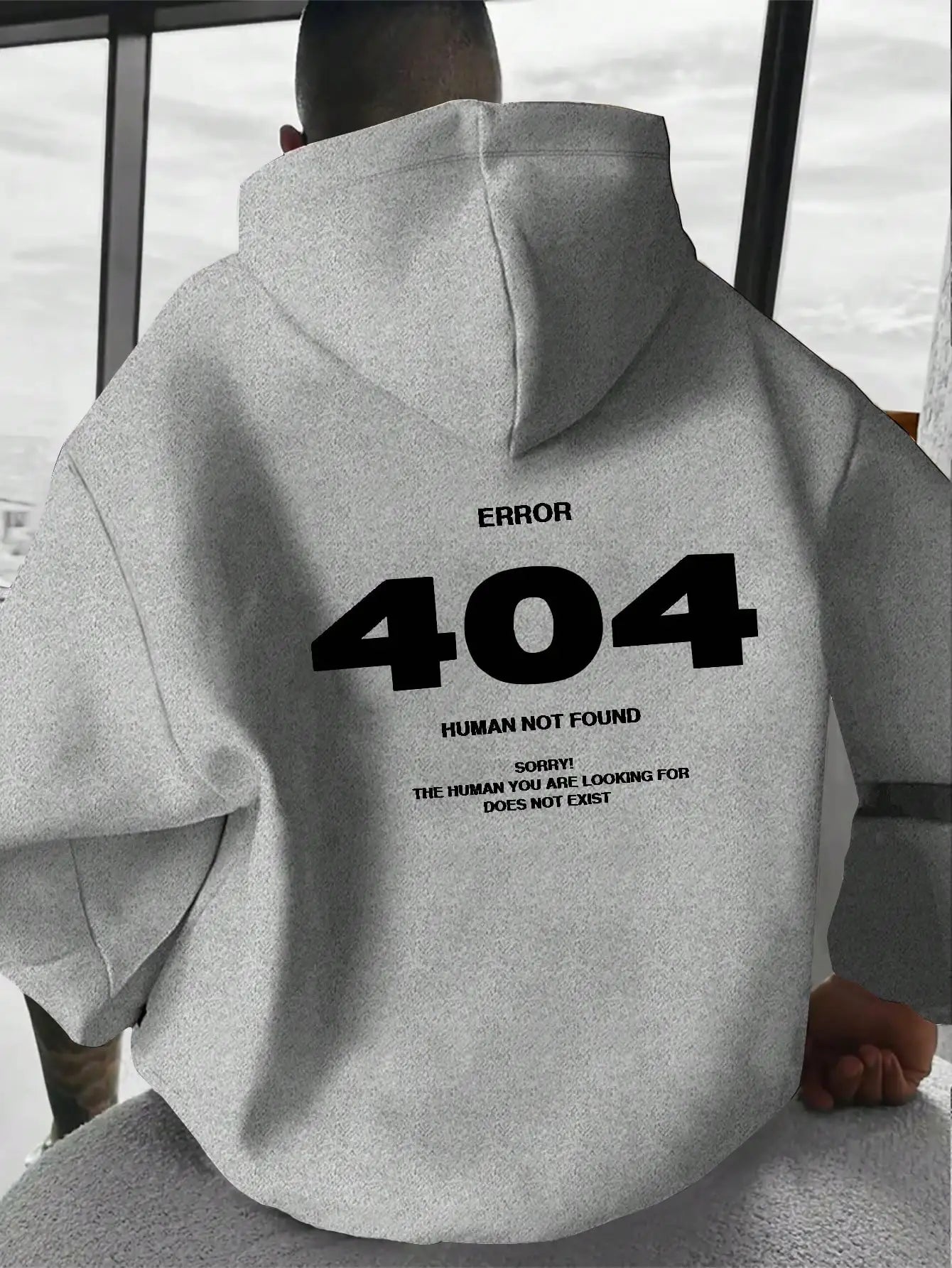Men's hip-hop hoodie Error 404 Human Not Found Men's hoodie with number print hoodie Sweatshirt - Buy online at  Vibe In Cart.