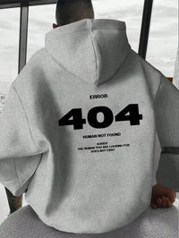 Men's hip-hop hoodie Error 404 Human Not Found Men's hoodie with number print hoodie Sweatshirt - Buy online at  Vibe In Cart.
