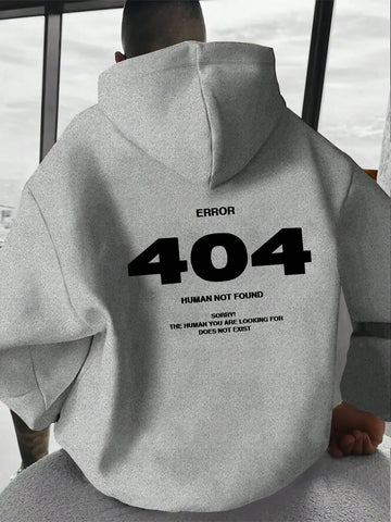 Men's hip-hop hoodie Error 404 Human Not Found Men's hoodie with number print hoodie Sweatshirt - Buy online at  Vibe In Cart.