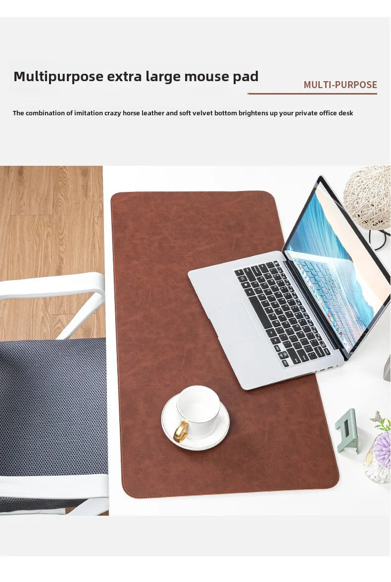 Waterproof Leather Desk Mat for Computer, Non-Slip and Easy to Clean