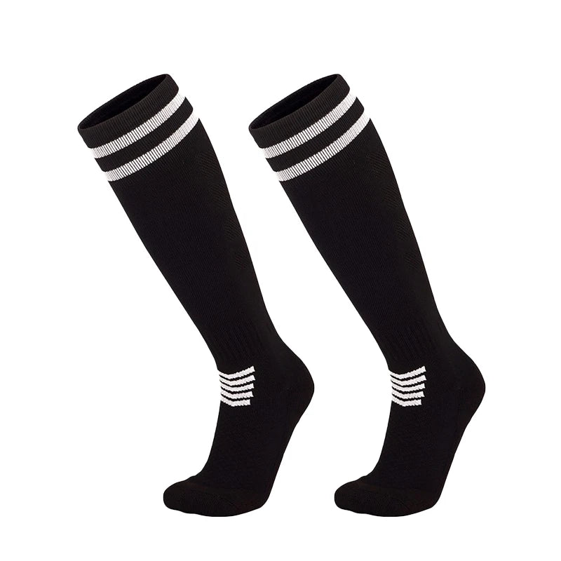 Polyester Knee High Breathable Soccer Socks for Adults and Kids