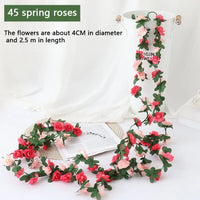 45/69pcs Artificial Rose Flowers Vine DIY Wedding Decoration Fake Silk Rose Flower Home Room Decor Wall Hanging Garland Plants - Buy online at  Vibe In Cart.