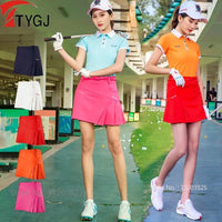 TTYGJ Golf Tennis Skirt for Women Pleated Golf Skirt Ladies High Waist Korean Athletic Skort A-lind Pantskirts with Inner Shorts