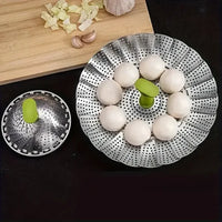 1pc Stainless Steel Lotus Steaming Tray Folding Food Steamer Vegetable Fruit Food Basket Mesh Steamer Rack Cooking Cookware - Buy online at  Vibe In Cart.