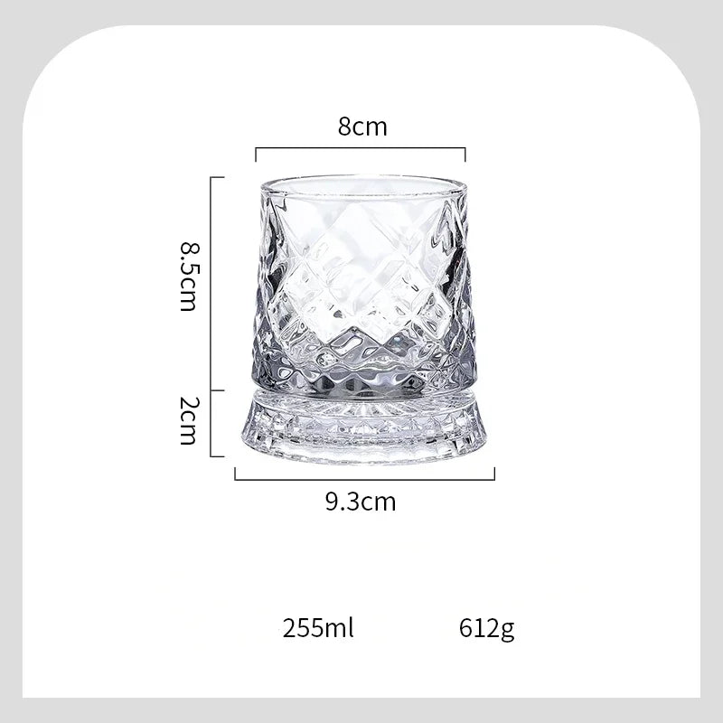255 ML Transparent Round Glass Whiskey Wine Beer Cup