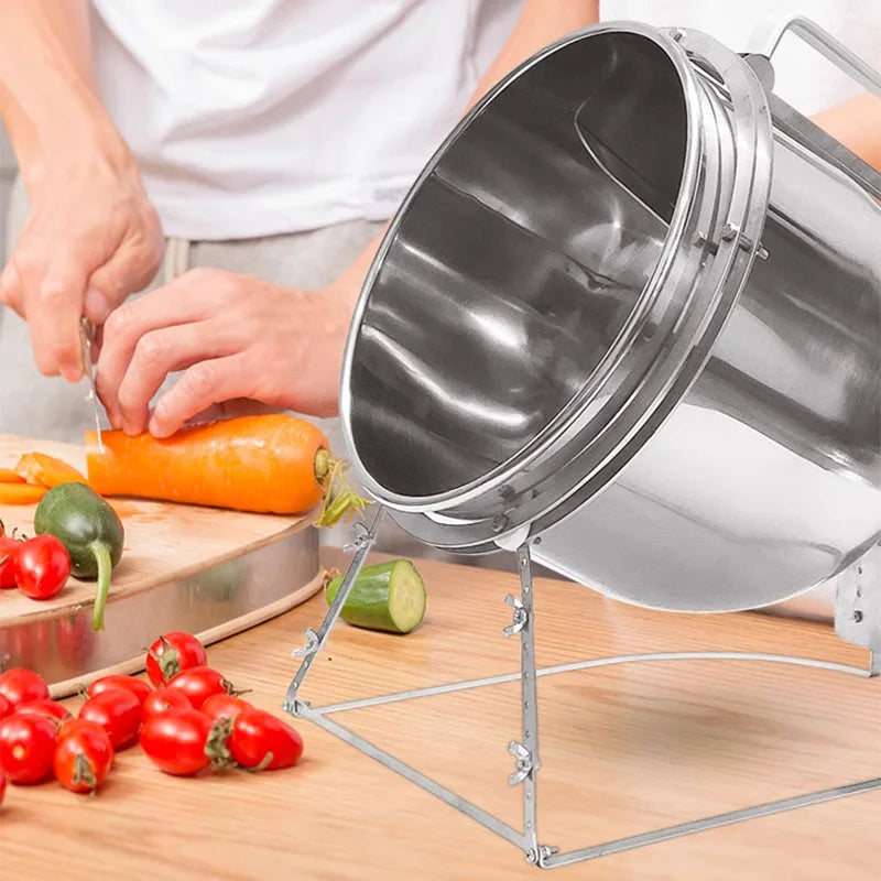 Stainless Steel Stir Fryer, Large Capacity Automatic Flipping and Cooking Machine, Home Outdoor Barbecue, Kitchen - Buy online at  Vibe In Cart.