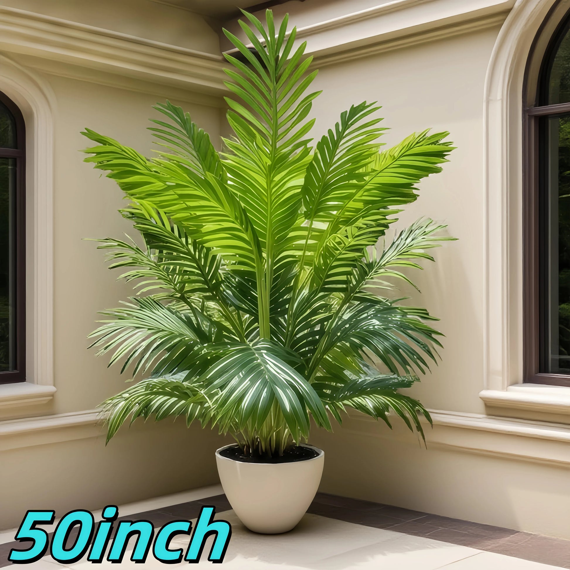 50-Inch Giant Artificial Palm Tree Realistic Full Lush Greenery Indoor Outdoor All-Season Decor for Home Office Wedding Party - Buy online at  Vibe In Cart.
