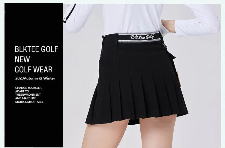 Blktee New Golf Skirt Women's Elastic Waist Sports Skirts Ladies Pleated Pockets Short Skort High Waist Tennis Golf Culottes - Buy online at  Vibe In Cart.
