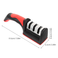 4-Stage Knife Sharpener Set - Diamond & Ceramic Rods for Kitchen, Hunting, Pocket Knives, Fast Edge Repair with Non-Slip Base (B - Buy online at  Vibe In Cart.
