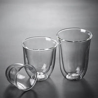 Double Wall Glass Cup Transparent Clear Heat Resistant Tea Drink Cups Mini Whisky Cup Espresso Coffee Cup  Bar Drinkware  Gift - Buy online at  Vibe In Cart.