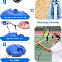 1set Improve Your Tennis Skills Anywhere With Rebound Balls And Elastic Rope Base - Perfect For Indoor And Outdoor Training - Buy online at  Vibe In Cart.