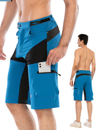 Gym Shorts Man Mountain Bike Shorts Stretch MTB Shorts Quick Dry with Zipper Pocket Suitable for Running，Hiking，Camping - Buy online at  Vibe In Cart.