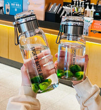 2L Large Capacity Glass Water Bottle Transparent Milk Juice Cup Outdoor Portable Leakproof Drinkware Tea Water Glass Bottle 2L - Buy online at  Vibe In Cart.