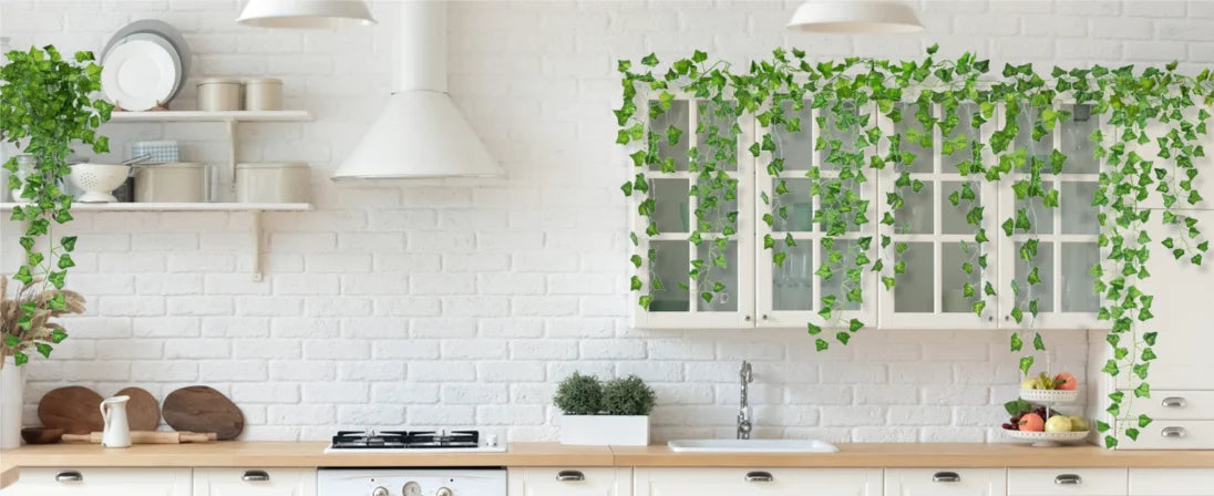 2.1M Green Ivy Leaf Hanging Vine Artificial Garland Silk Wall Plant Home Garden Decoration Wedding Party DIY Fake Wreath Leaves - Buy online at  Vibe In Cart.