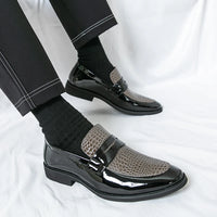 Loafers Shoes Men Color Blocked Business Casual Fashion Round Head Formal Wedding Shoes - Buy online at  Vibe In Cart.