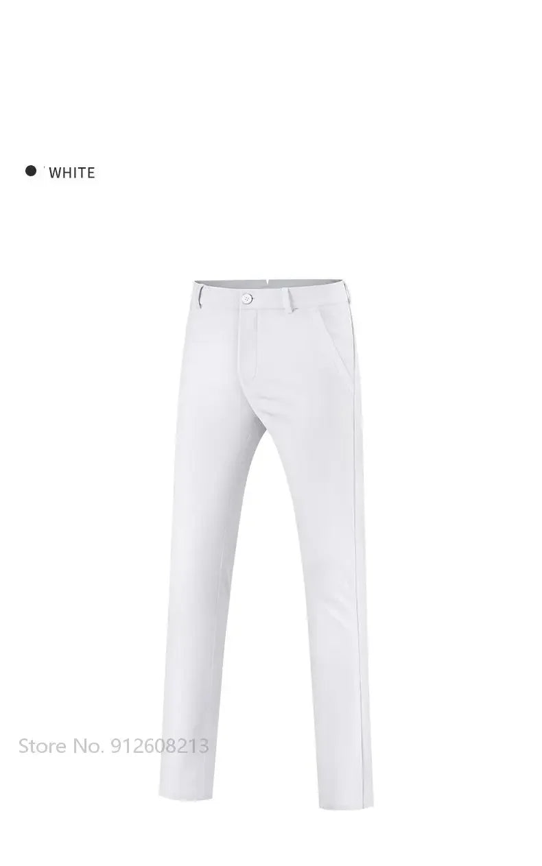 Men's Waterproof Fleece Winter Pants Straight Fit