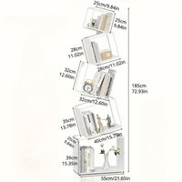 Modern 5-Tier Bookshelf White Metal Bookshelf 73 Inch High Book Rack Home Office Storage Organizer for Books & Supplies - Buy online at  Vibe In Cart.