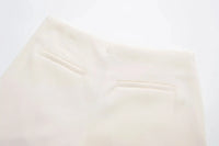 HXAO Women's Skort High Waist Brown Skirt Pants Stylish Summer Pink Black Mini Skirt Shorts Asymmetric Casual Off White Skort - Buy online at  Vibe In Cart.